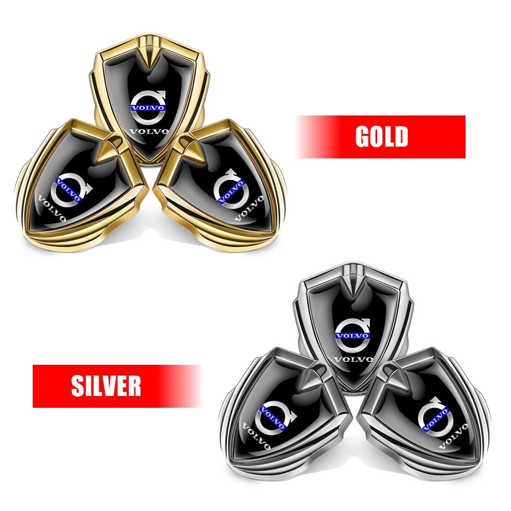 3D Металлическая Наклейка-Значок Щит Декор Боковой Части Кузова Крыла Багажника Для Volvo Xc60 XC90 V40 S60 V50 V60 C30 Xc40 S80 S40 V90