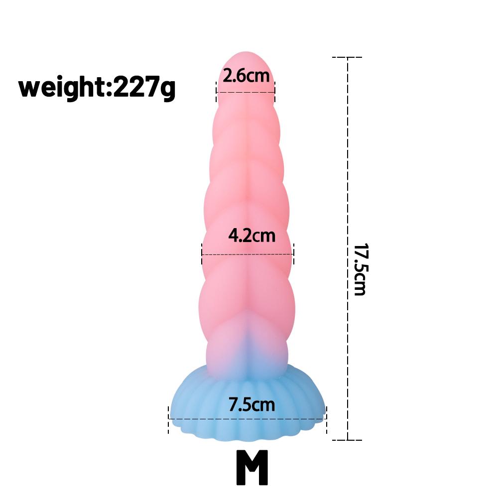 Realistic Penis Dildo Luminous Anal Butt Plug Strong Suction Cup Release Hands Female Masturbation Sex Toy G-spot Stimulation