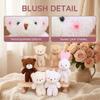 10Pcs Stuffed White Bear Plush Keychain Cartoon Animal Bear Plush Dolls Little Bear Plush Toy  Kids