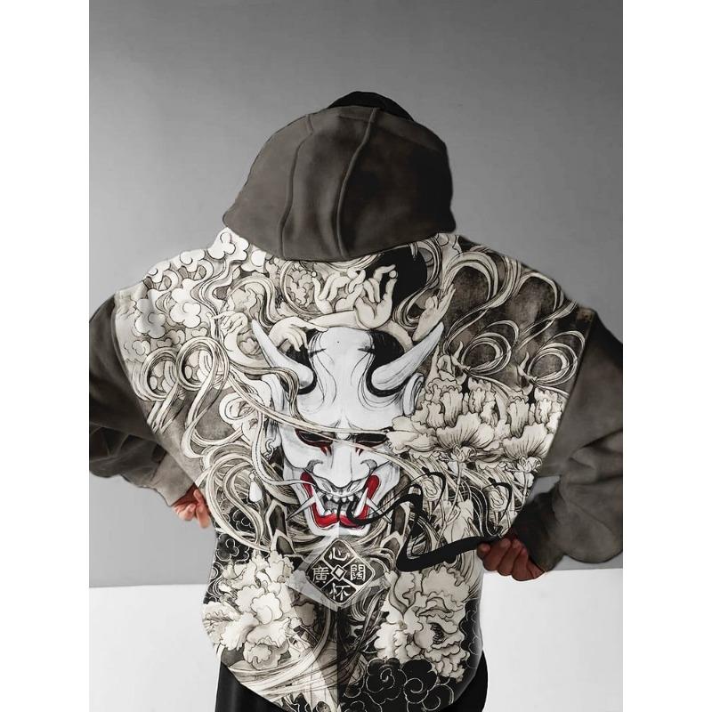 Осень и зима Аниме Мужская толстовка с капюшоном Искусство Досуг Спорт Повседневная толстовка с капюшоном с напечатанным рисунком Новая осень и зима