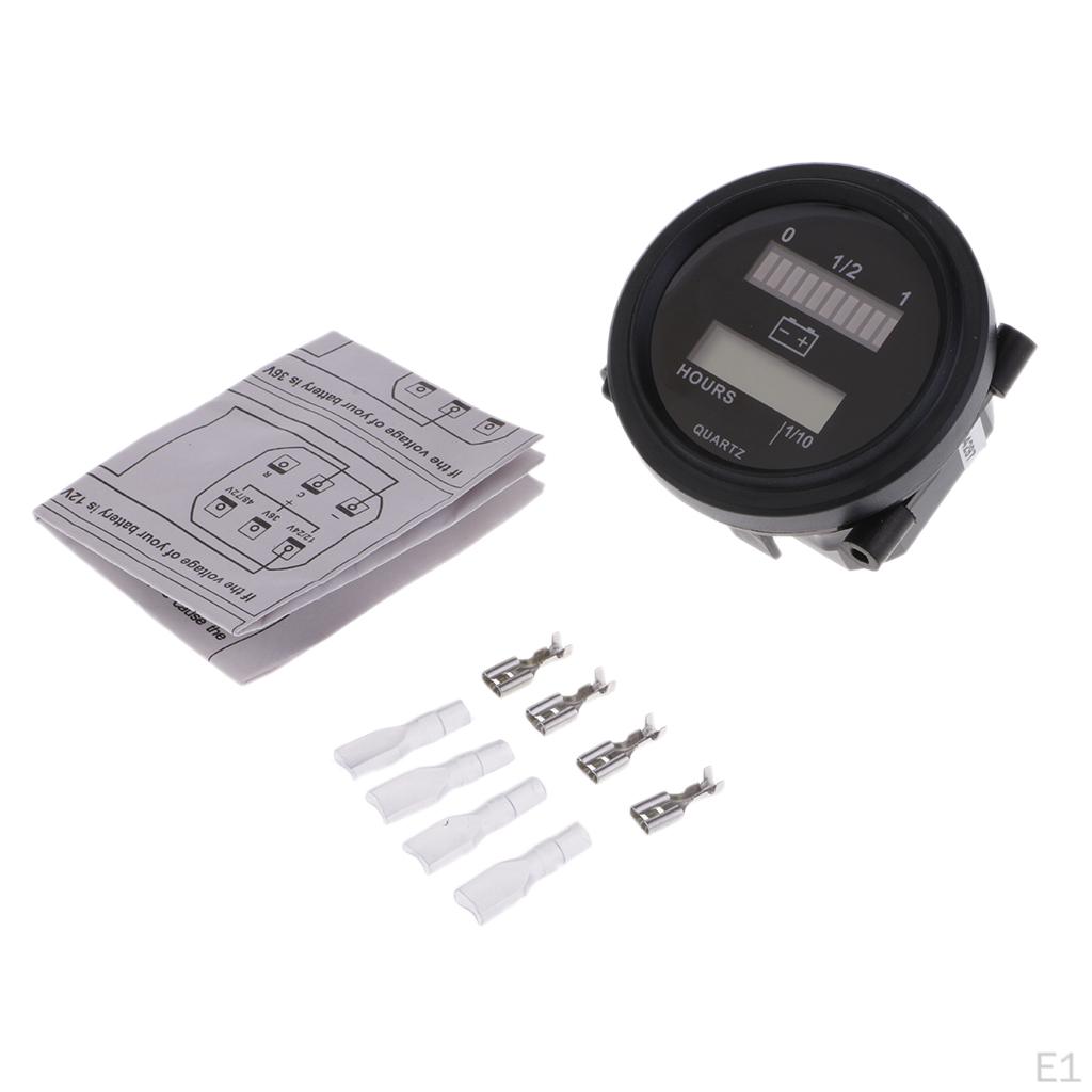 Счетчик часов работы морского двигателя 12 В/24 В с индикатором заряда батареи