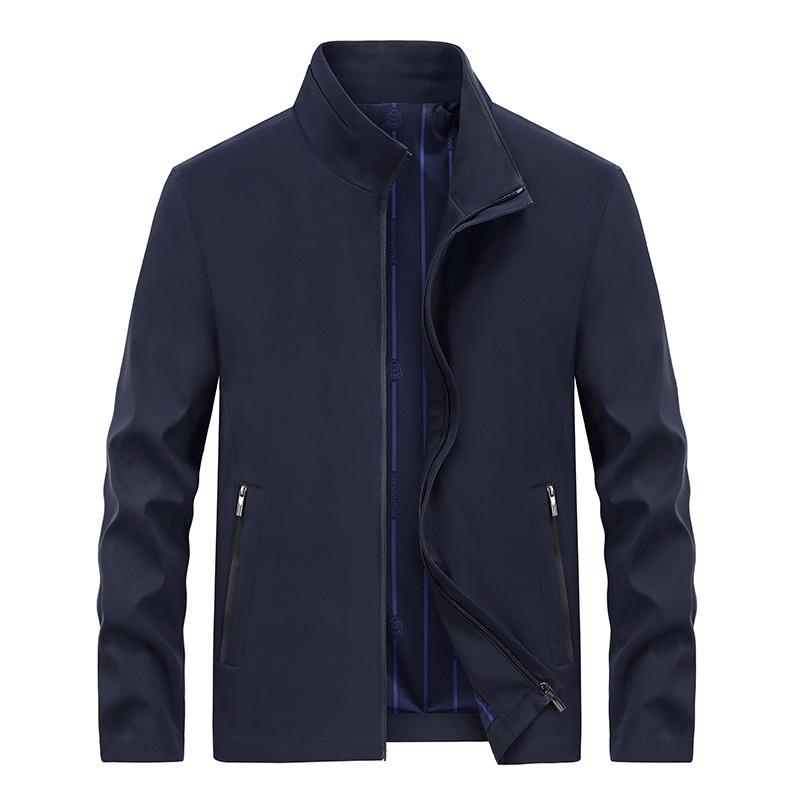 Куртка мужская весна и осень новый деловой повседневный свободный лацкан средний возраст тонкий мужской пальто топ