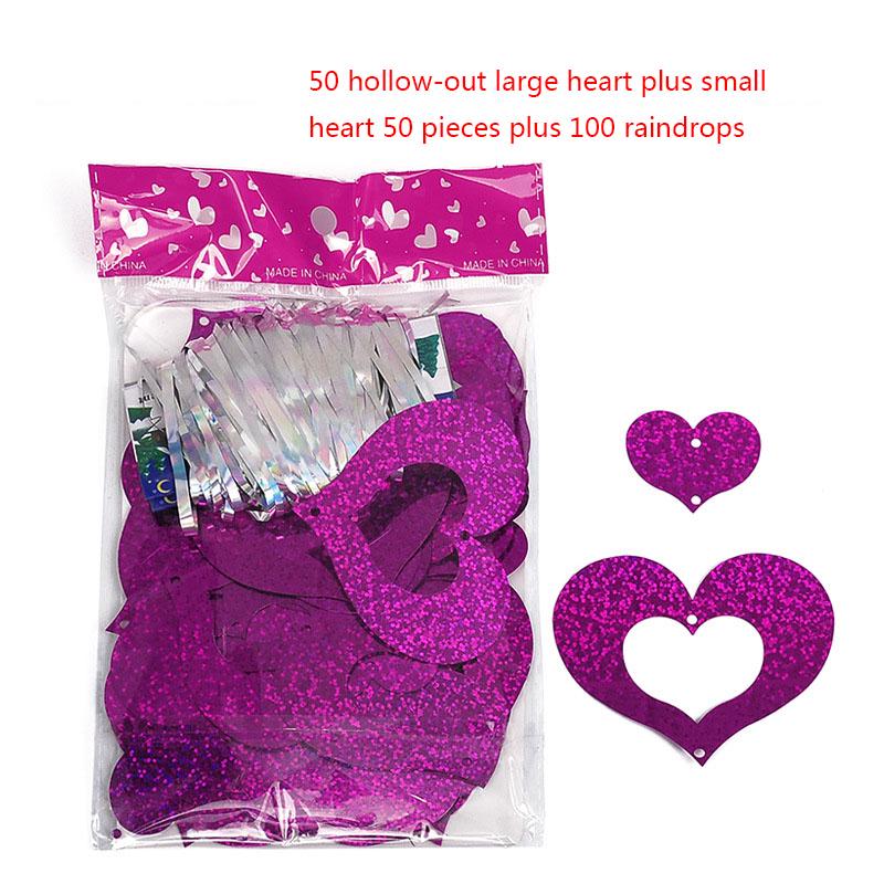 Birthday DIY Wedding Party 50PCS/Set Paillette Pendant Heart Butterfly Decorations 100PCS/1Set AVE