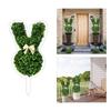 Rabbit- Shape Plants, Artificial Green Plants, Suitable For Easter Porch Decoration Outdoor Indoor