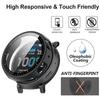 Чехол для ПК + Закаленное стекло для Amazfit Active Max Защитное стекло для экрана Защитный чехол для Amazfit Active Max Чехол-оболочка Аксессуары