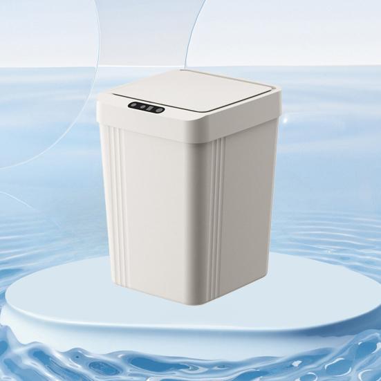 Интеллектуальная бесконтактная мусорная корзина с крышкой, большая емкость 13 л, быстрое реагирование, полностью закрытый автоматический сенсорный мусорный бак