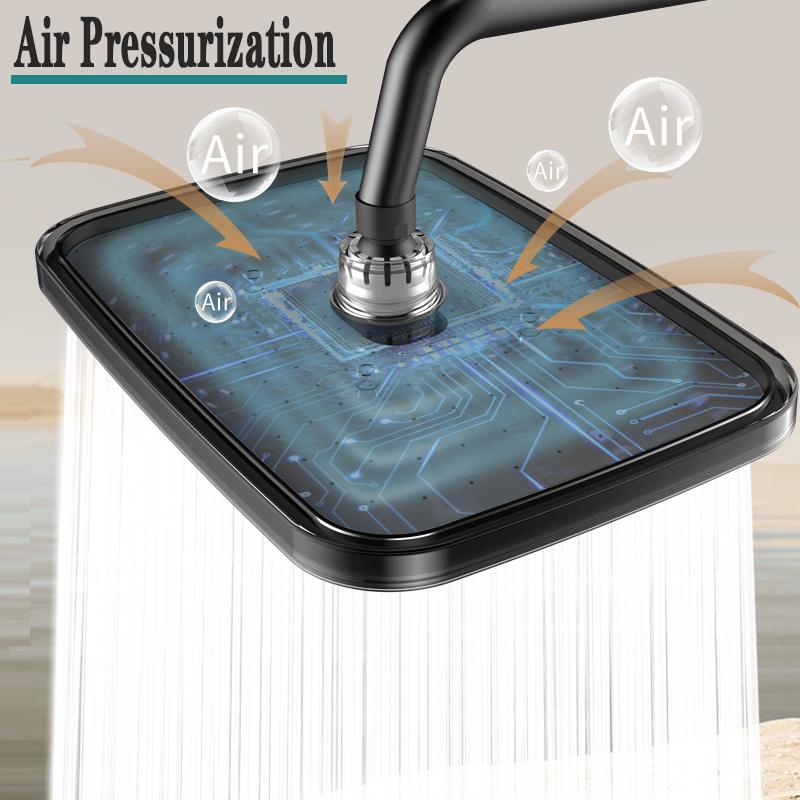 36СМ Ультра Большая Панель Большой Поток Суперзарядка Потолочная Душевая Лейка Вращение на 360° АБС Утолщенная Высокое Давление Душ для Ванной