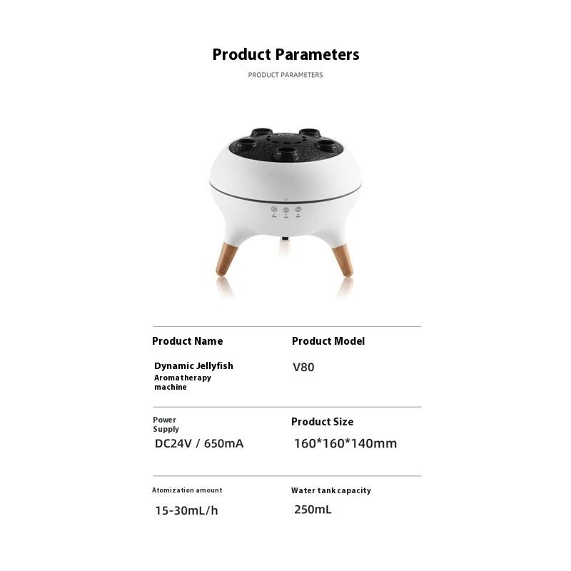 Бесшумная распыляющая ароматерапия и выдыхающее кольцо медузы, красочный атмосферный свет, подарок на день рождения, технология увлажнителя с голосовым управлением