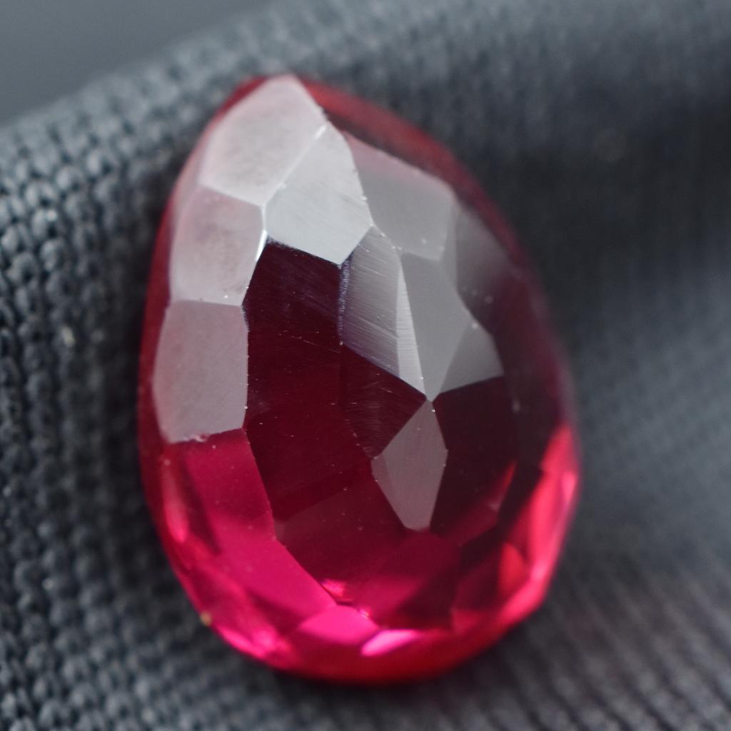 Natural Red Ruby Loose Gemstone Pear Shape 3.35 ct for Jewelry Making and Gem Collections