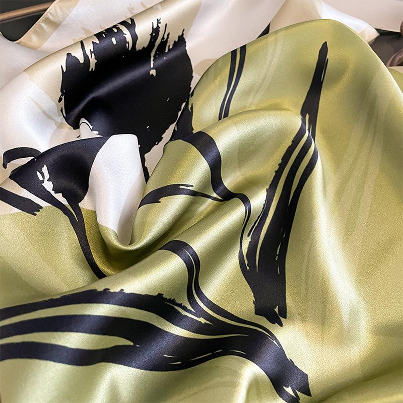 Silk Square Scarf Korean Spring and Autumn Summer Scarf High-end New All-match Silk Scarf Women Fashion Age-reducing Women