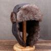Winter Warm Hat with Ear Neck Cover Plush Thicken Faux Fur Earflap Protecter Caps Outdoor Skiing Trapper Bomber Cap