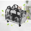 Dual-Layer Pet Trolley: Spacious, Breathable, Detachable Handheld & Shoulder Travel Bag for Cats
