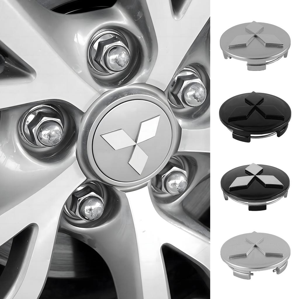 cyhk7 60MM Car Wheel Hub Caps Auto Emblem Tyre Center Covers Accessories For Mitsubishi 9 Ralliart X EX ASX L200 Colt Outlander Pajero