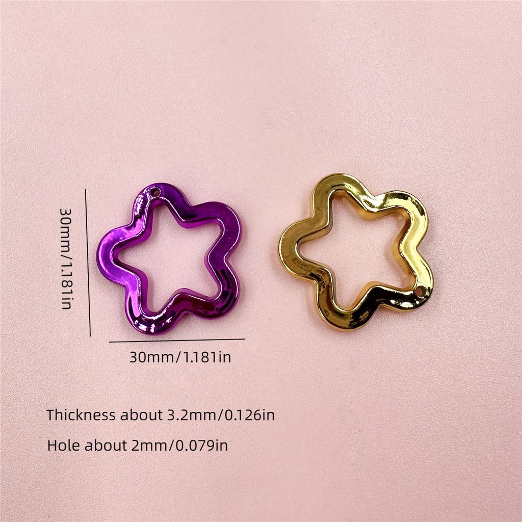 Аксессуары для украшений ручной работы DIY 10 шт. Подвеска-звезда для изготовления ожерелья, серег, россыпь бусин 30 мм, УФ-покрытие, модный акрил