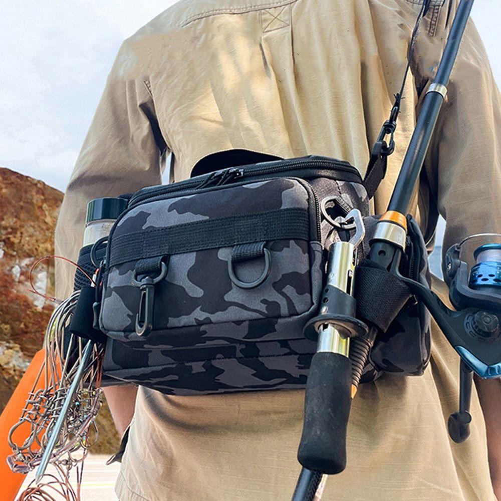 Crossbody Fishing Tackle Bags Waterproof Fishing Bags Fishing Lure Backpack  Outdoor Camping