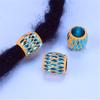 30pcs/set Charms Large Hole Barrel Beads Plastic Hair Braid Tubes  Women/Girl/Kids