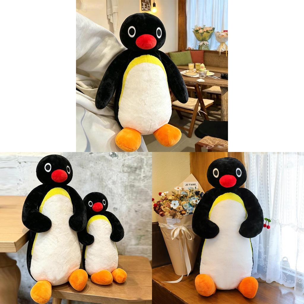 Милая мягкая игрушка-пингвин с коротким ворсом для декора детской комнаты и в подарок