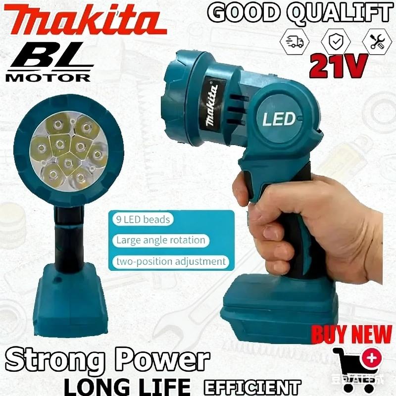 Makita Cordless LED Work Light Rechargeable Flashlight Power Tools Indoor Outdoors Night Searchlight Tool For 18V Battery
