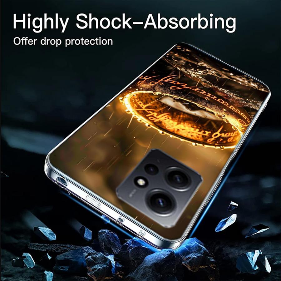 The L-Lord of the R-Rings Phone Case For Redmi Note 14 15 Pro 5G 13 12 Pro Plus 11 11T 11E 11S 10 Pro 10S 9 9S Cover Cell Clear