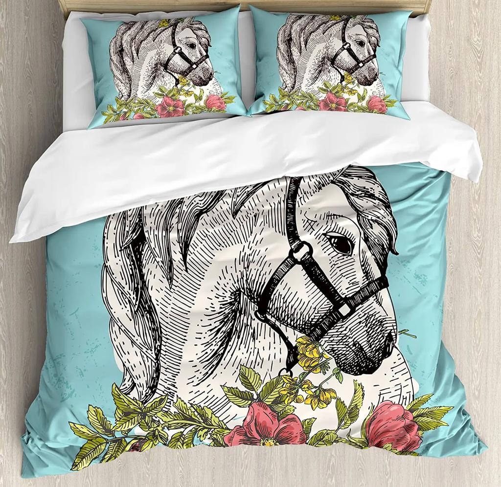 Цветочный Постельный Комплект Для Спальни Кровать Дом Маки Весеннего Сезона Пасторальные Цветы Ботаника Пододеяльник Покрывало и Наволочка