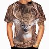 Deer Animal Series Men Top Summer Short Sleeve T-shirt 3D Printed Tee Shirts Men's Tees Casual Outfit