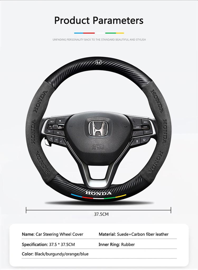 3D логотип Кожа Карбон Чехлы на руль автомобиля Для Honda Civic Fit Jazz Accord Pilot CRV Odyssey Passport City Shuttle