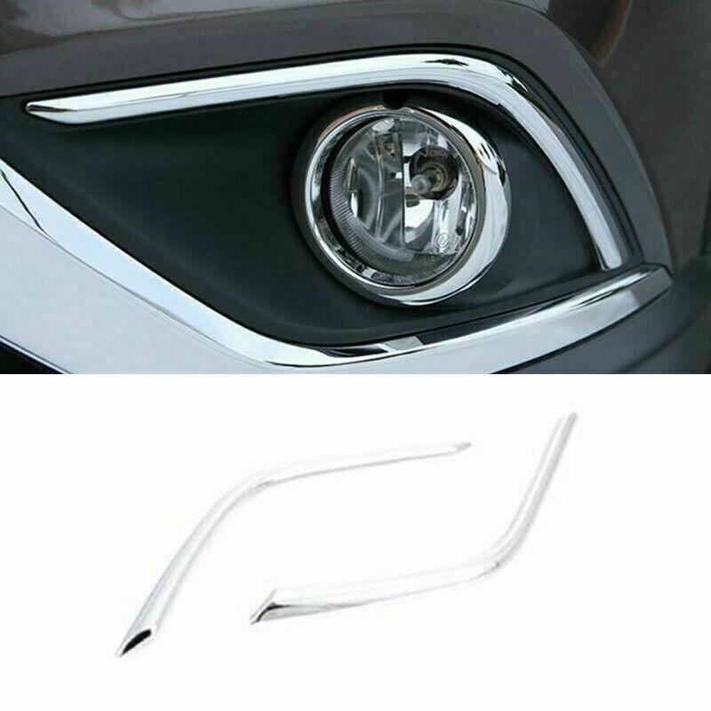 Chrome Front Fog Lamp Light Eyebrow Cover Trim For Mitsubishi Outlander 2019-21