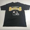 Винтажная черная футболка Pittsburgh Steelers TrueFan с коротким рукавом, размер L, с бирками