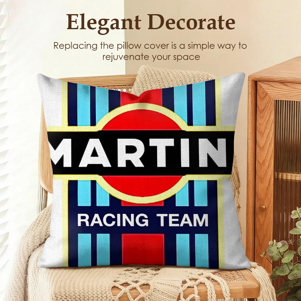 Модная Наволочка M-Martini Racing Натуральный Лен Органическая Ткань Двусторонняя Печать Диван Домашний Декор Подарок Наволочка