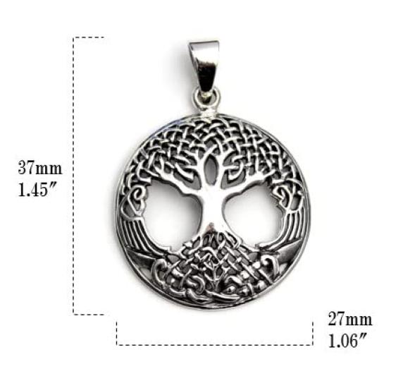 [World Accessories Carmelo] Христианское Древо Жизни Кулон-подвеска из стерлингового серебра 925 пробы