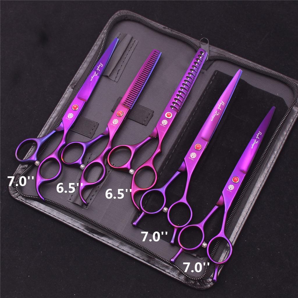 7.0'' 8.0'' ножницы для ухода за домашними животными филировочные ножницы профессиональные изогнутые ножницы для кошек и собак расческа для стрижки волос Z3005