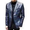 Роскошная кожаная куртка, мужской костюм, кожаное пальто, повседневное маленькое пальто, мужская куртка из искусственной кожи