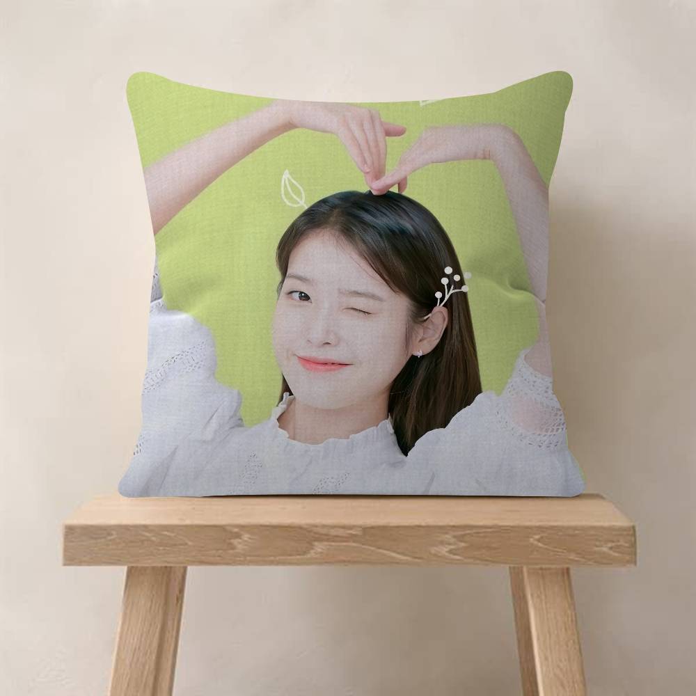 POP Корейская певица I-IU Наволочки Мультяшные Декоративные для Дивана Дома Двусторонняя Печать Короткий Плюш Милая Наволочка