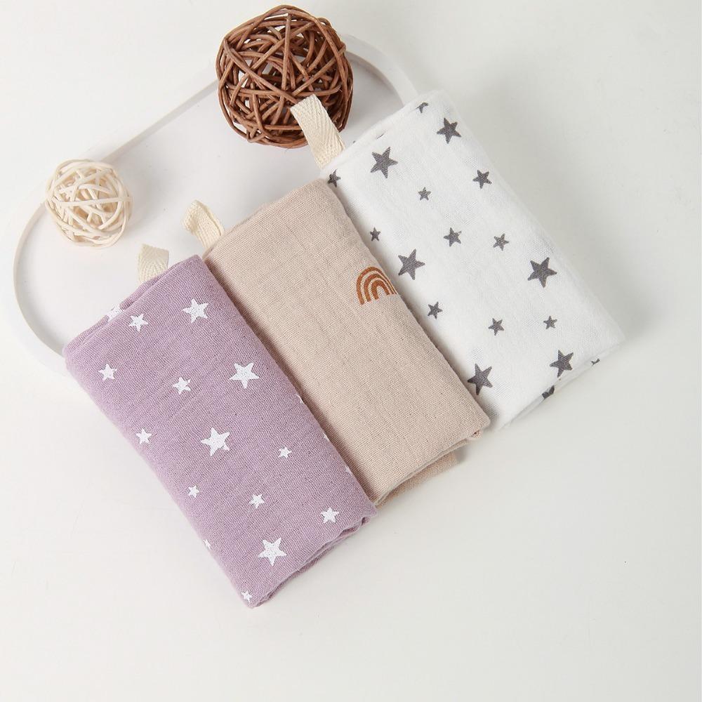 Soft Square Towels 4-Layer Pure Cotton Newborn Burp Cloth High Quality Baby Cotton Washcloth