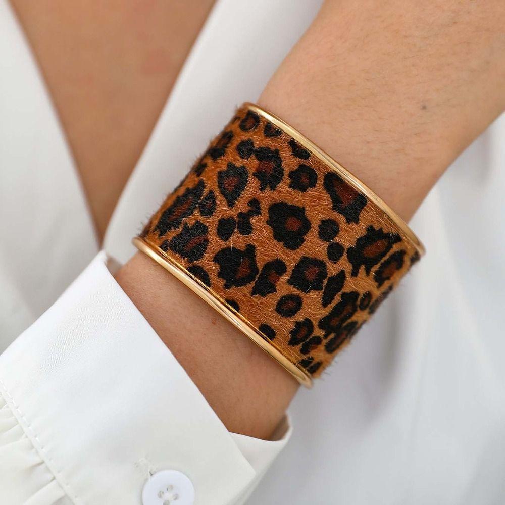 Европейский американский стиль широкий флокированный открытый браслет в стиле меньшинства преувеличенное украшение браслета