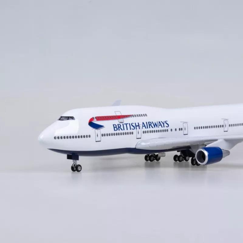 47см Масштаб 1/150 B747 British Airways Самолет Модель Самолета Игрушки со Светом Литой Смола Самолет Коллекция Дисплей Подарки Поклонники