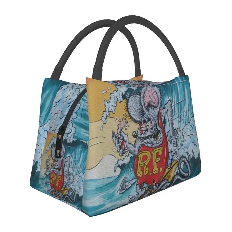 Rat Fink Анимация Аниме Мультфильм Изолированные Ланч-Бумы для Женщин Герметичный Термо-Охладитель Ланч-Бокс Офис Пикник Путешествия