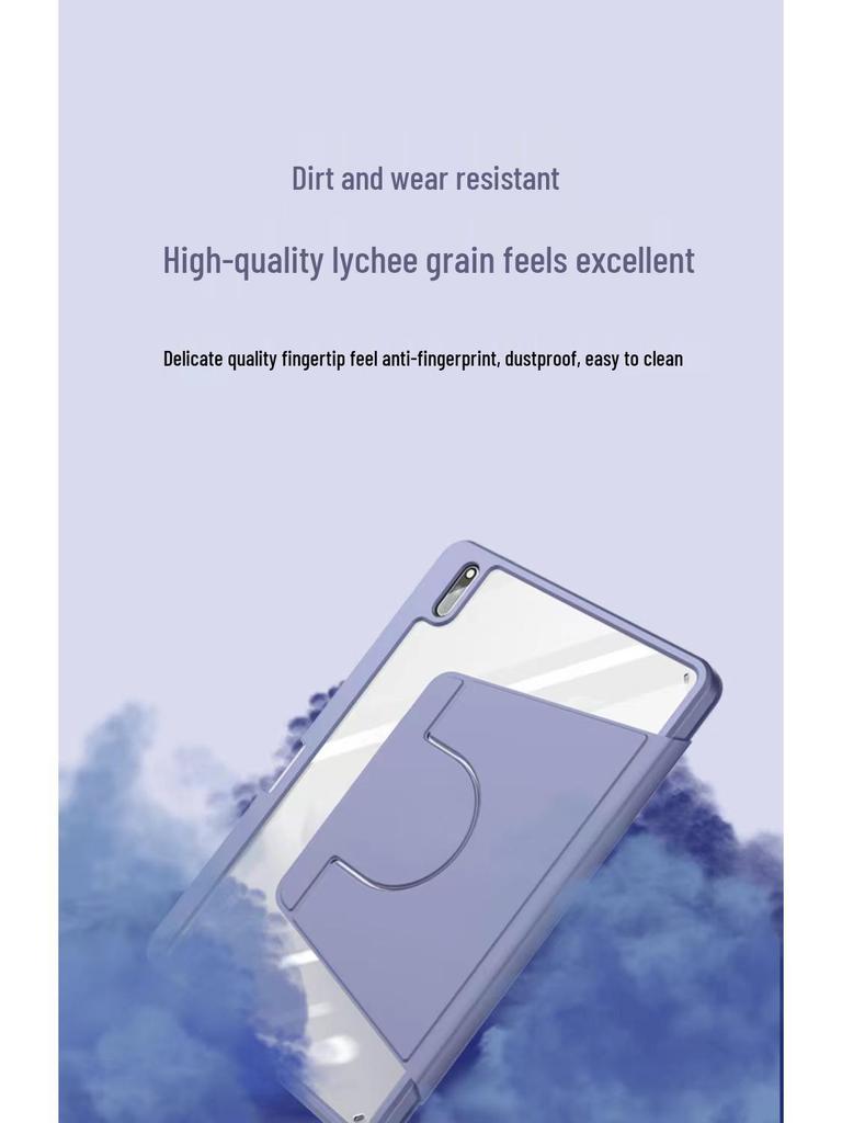 Huawei MatePad 11 Case: Acrylic Protective Shell with Pen Slot & 360° Rotation for Air 11.5S.