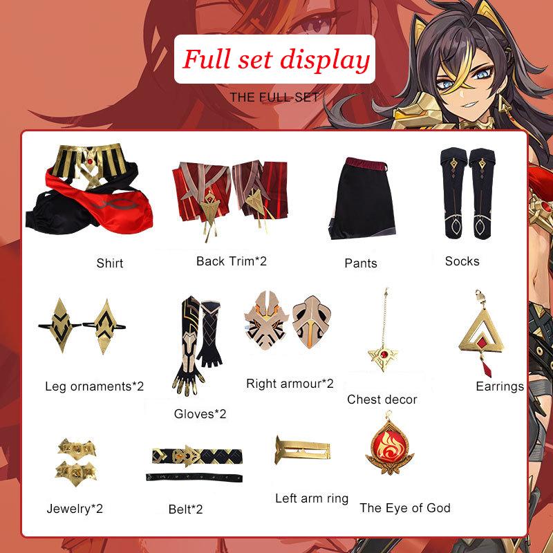 Dehya косплей костюм Dehya парик сексуальная женская форма аксессуары Хэллоуин карнавальный наряд полный комплект