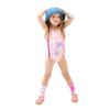 Girls Multi Striped Peppa Pig One Piece Swimsuit