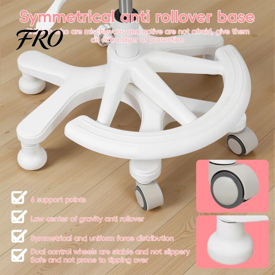 Student Desk Chair Kids Chair, Ergonomic Swivel Study with Armrest Footrest, Adjustable Seat Height Computer for Children Boys Girls Students