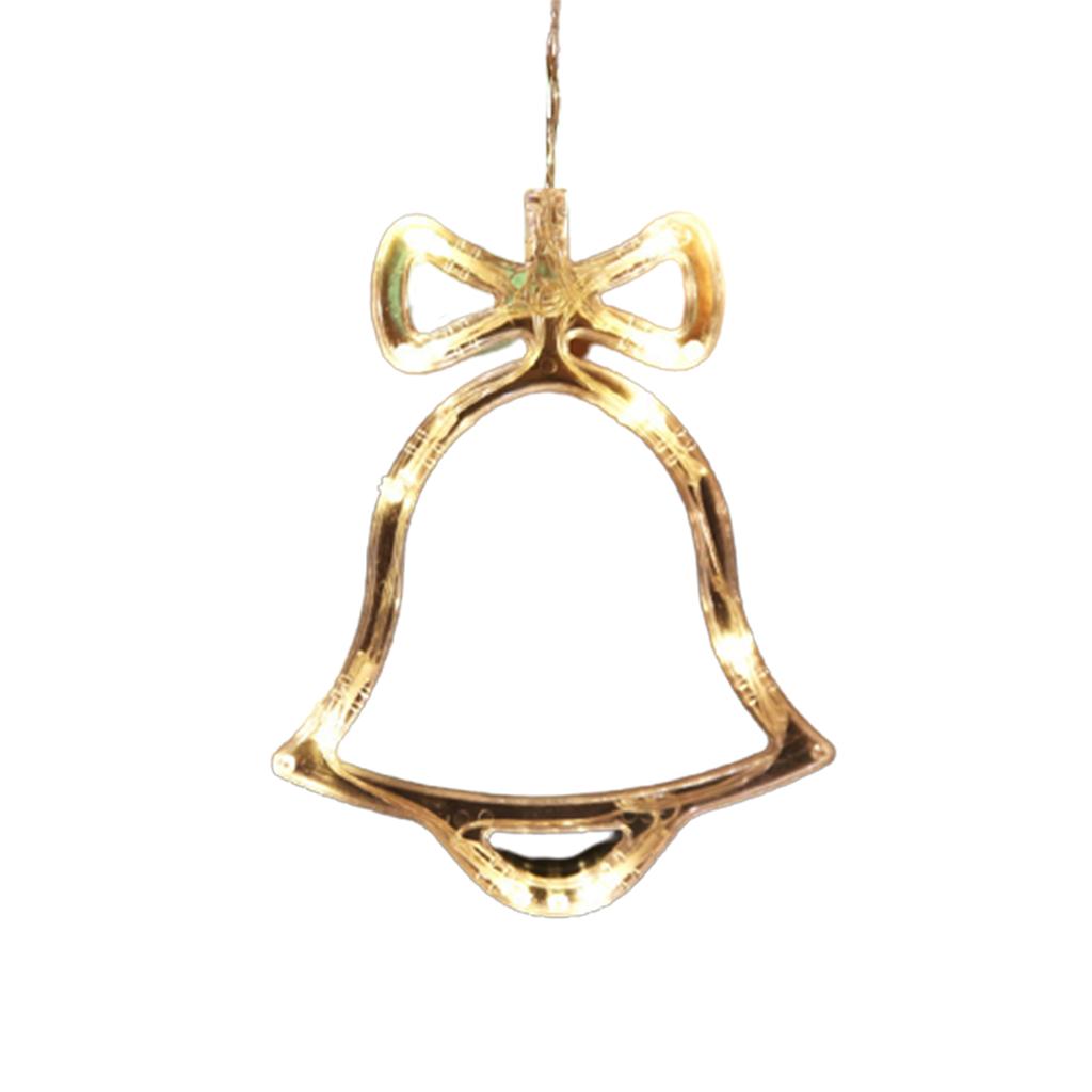 1Pcs Christmas LED String Light Sucker Christmas Tree Pendant Window Ornaments Snowflake Santa Bells Fawn Pentagram