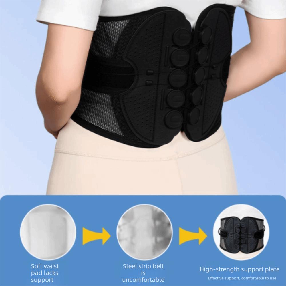 Breathable Mesh Waist Support Belt Double Drawstring Back Brace Lumbar Support Wrap Sports