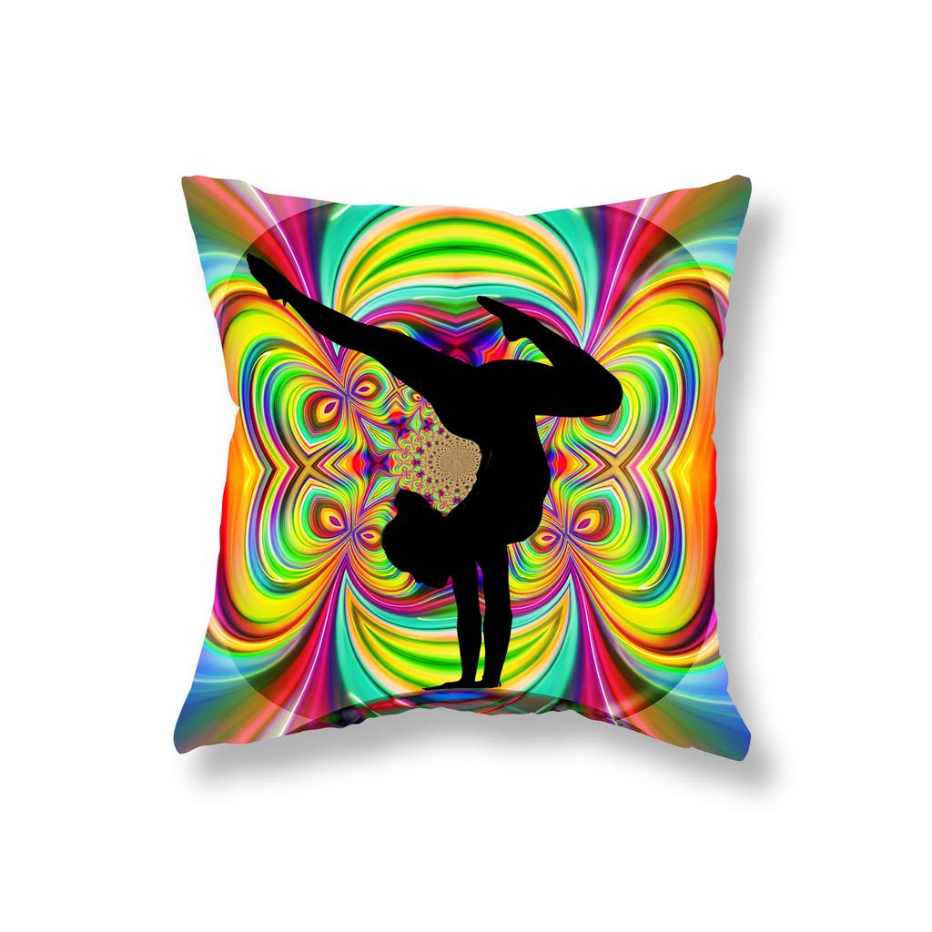 Наволочка с изображением Будды для медитации, украшение для дивана, прикроватная тумбочка для офисного игрового стула, чехол для подушки, домашний декор, наволочка 45x45 см