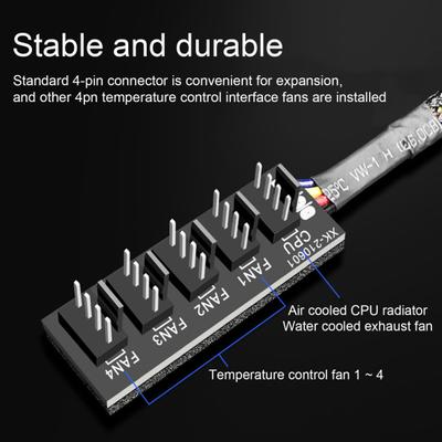 COOLMOON F5 PWM 4-контактный 1 разветвитель вентилятора на 5 Широкая совместимость 33,5 см