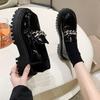 2024 Autumn New Women's Mary Jane Small Leather Shoes Muffin Versatile Loafer Women's Single Shoes Thick Soles Increase Campus