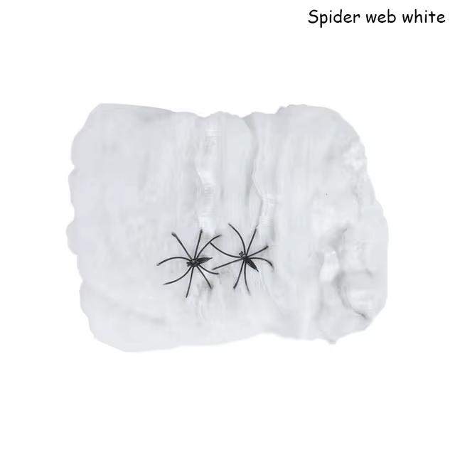 Artificial Spider Web Elastic Spider Web Horror Party Bar Ghost House Scene Prop Halloween Horror Decoration Elastic Spider Web