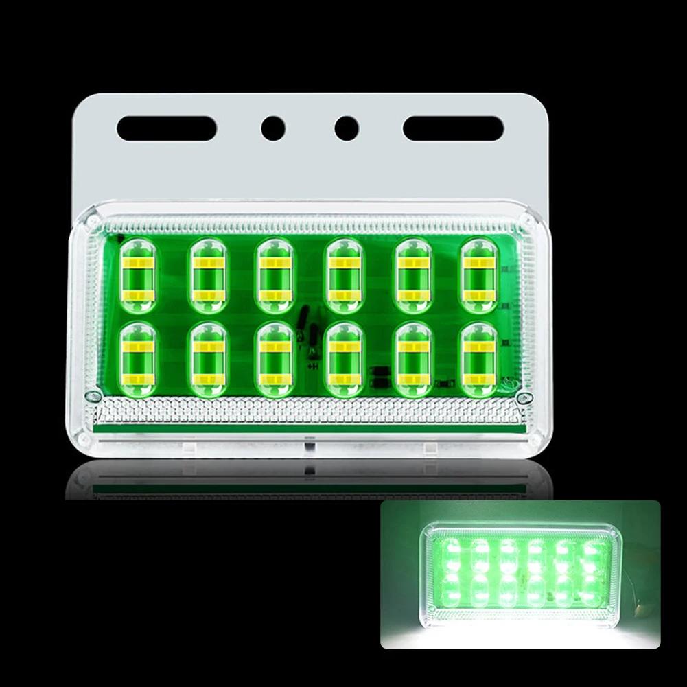 Универсальные 24 В 12 светодиодов Боковые габаритные огни для автомобиля Грузовик Внешние огни автомобиля Сигнальная лампа указателя поворота Предупреждение Задний фонарь Прицеп Грузовик