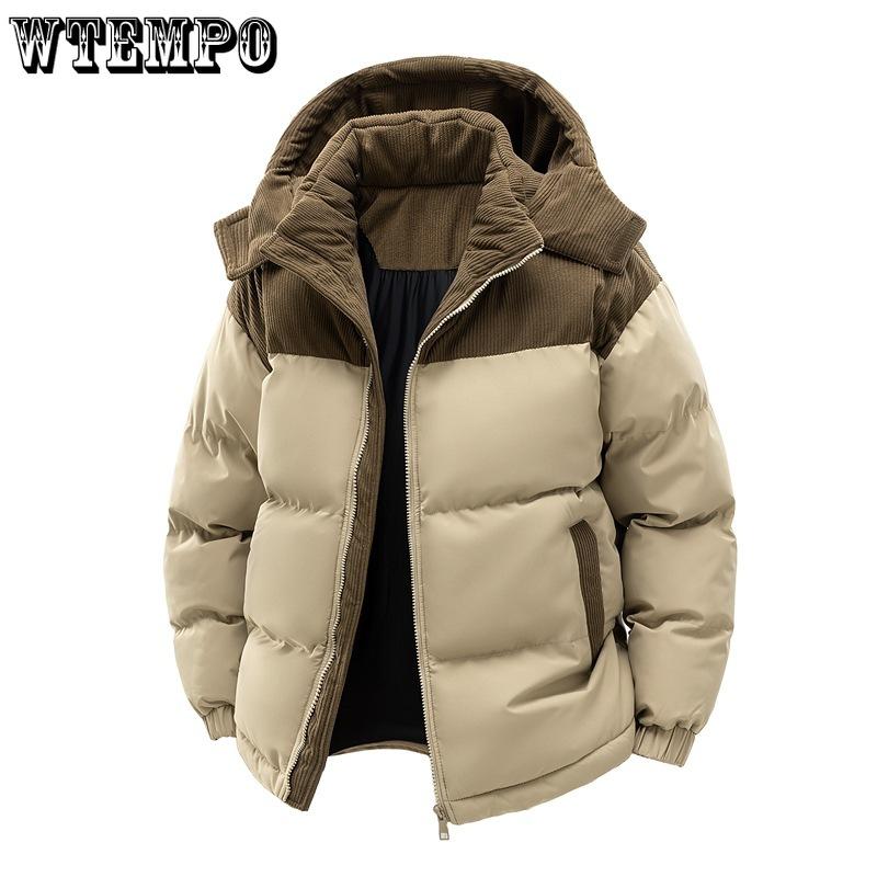 Cotton-padded Jackets Men's Winter Down Jackets with Thickened Down Warm and Cold-proof Cotton-padded Jackets