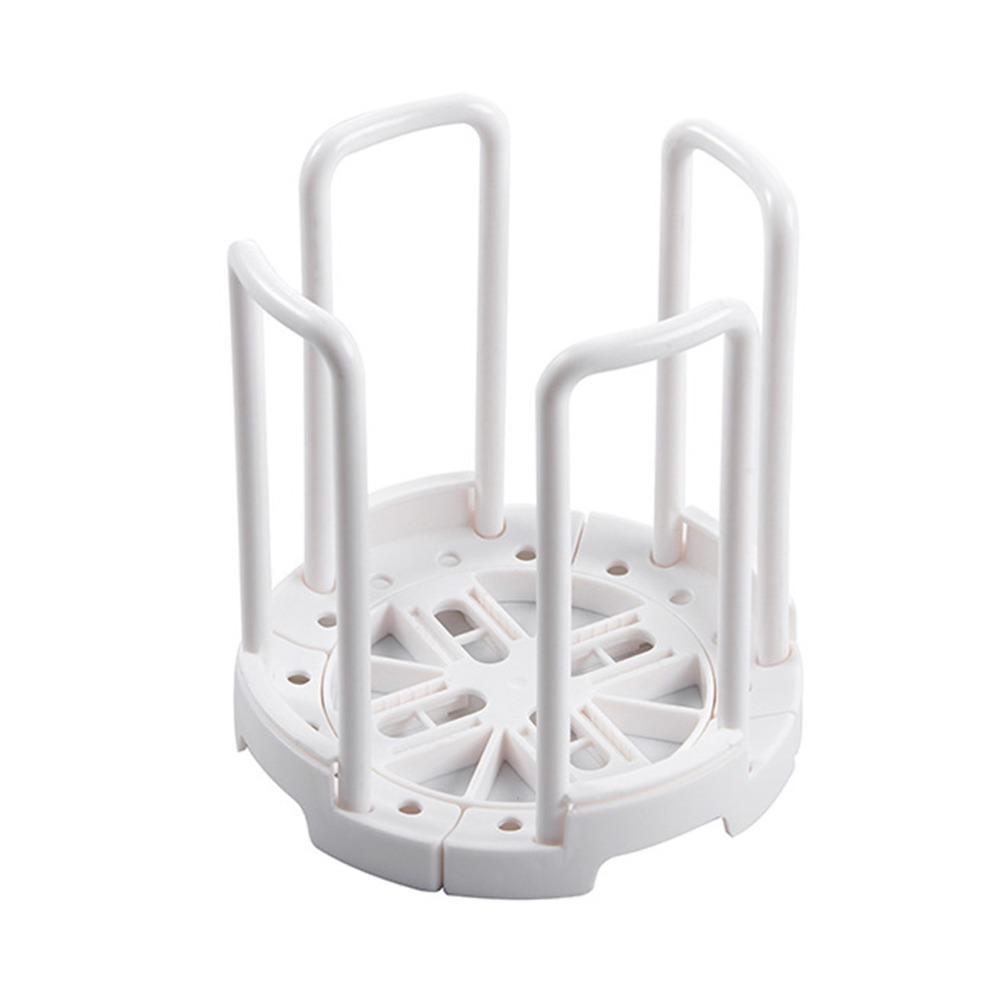 ABS, PP Retractable Bowl Rack Gray Multifunctional Plastic Bowl Holder Reusable Space Saving Adjustable Plate Holders